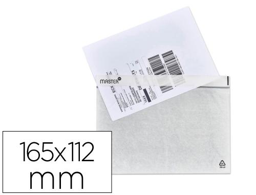 Papeterie Scolaire : Pochette porte-document antalis dos auto-adhésif c6 165x112mm document visible protégé résiste température 1000 unités
