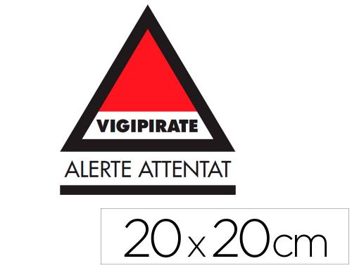 Papeterie Scolaire : Panneau de signalisation vigipirate pvc signaletique biz alerte attentat dos adhesif 20x20cm
