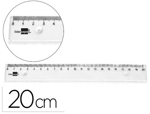 Papeterie Scolaire : Regle liderpapel plastique incassable transparent 20 cm