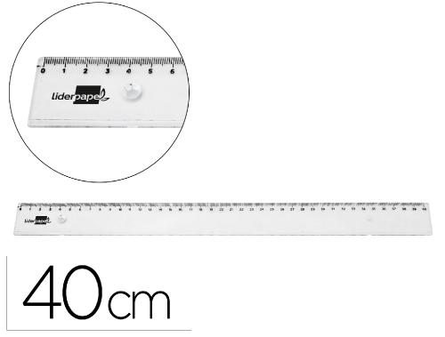 Fournitures de bureau : Regle liderpapel plastique incassable transparent 40 cm