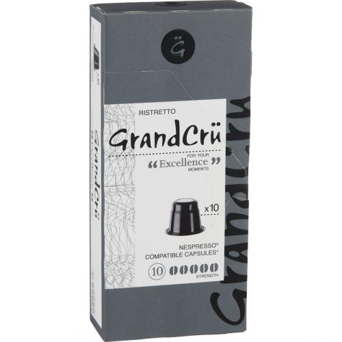Papeterie Scolaire : Capsule de café Grandcru caps excellence nº10 compatible nespresso paquet 10 capsules