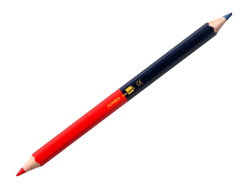 Liderpapel - Crayon à Papier Bicolore - Bleu/Rouge - Mine Large