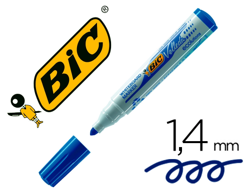 Bic Velleda 1701 - Marqueur Effaçable - Pointe Ogive 1.5mm - Bleu