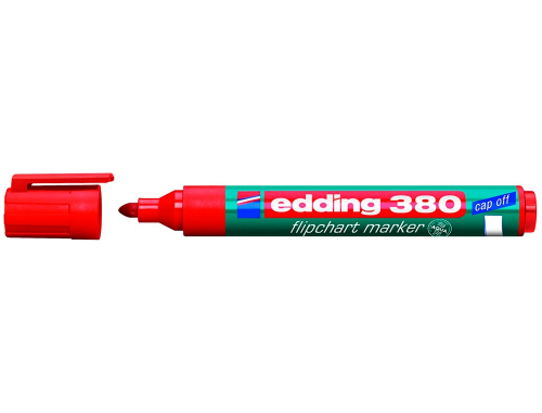 Edding 380 - Marqueur Indélébile - Pointe Ogive 1.5/3mm - Rouge
