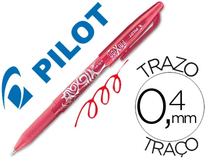 Pilot Frixion Ball - Roller Effaçable - Pointe Moyenne 0,7 mm - Rouge