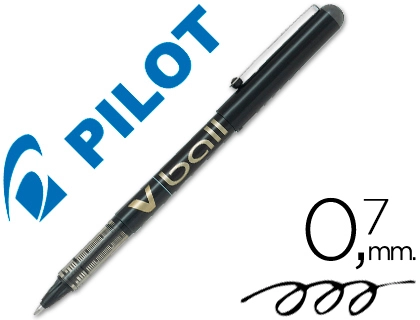 Pilot Vball - Roller - Pointe Moyenne 0.7 mm - Noir