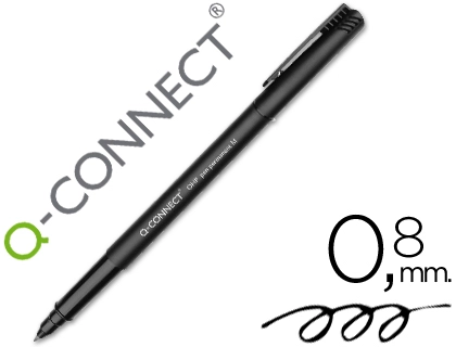 Q-Connect OHP Pen - Feutre Fin Permanent - Pointe Moyenne - Noir